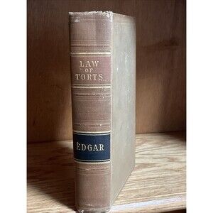 VT Leading Cases on the Law of Torts David Edgar First Edition 1926 : RARE BOOK